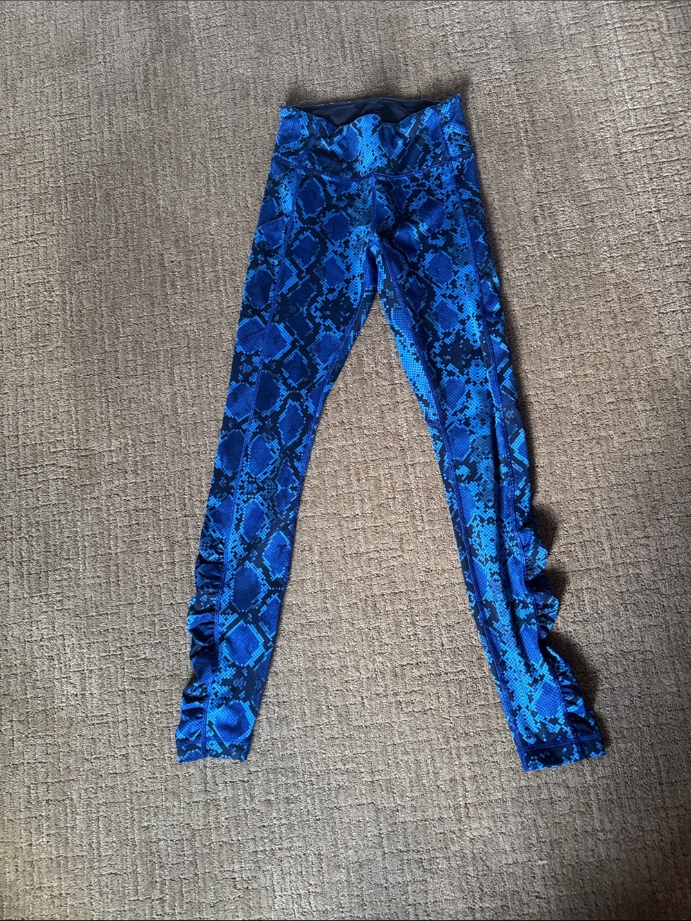 lululemon athletica Blue Snake-Print Kids Leggings